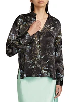 Thistle Draped Collar Blouse