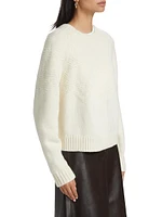 Textured Raglan Wool Fair Isle Sweater