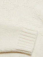 Textured Raglan Wool Fair Isle Sweater