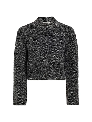 Herringbone Textured Cardi Jacket