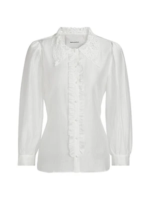 Indy Ruffled Long-Sleeve Blouse