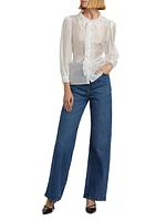 Indy Ruffled Long-Sleeve Blouse