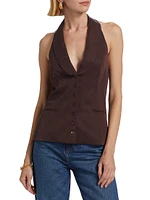 Alistair Halterneck Button-Up Vest