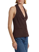 Alistair Halterneck Button-Up Vest