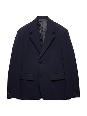 Single-Breasted Technical Gabardine Jacket
