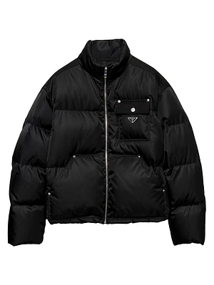 Cropped Re-Nylon Down Jacket