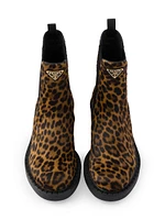 Printed Leather Chelsea Boots