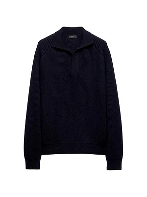 Oversized Cashmere Polo Sweater