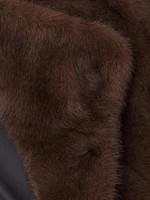 Faux Mink Paneled Coat