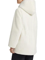 Faux-Mink Hooded Parka