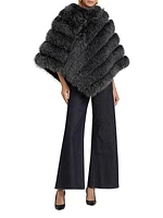 Faux-Fox-Fur Cape