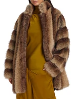 Faux-Fox-Fur Coat