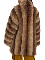 Faux-Fox-Fur Coat