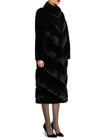 Faux-Mink Long Coat