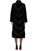 Faux-Mink Long Coat