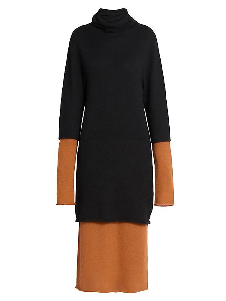 Interplay Alpaca-Blend Turtleneck Midi-Dress