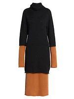 Interplay Alpaca-Blend Turtleneck Midi-Dress