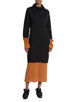 Interplay Alpaca-Blend Turtleneck Midi-Dress