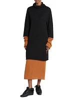 Interplay Alpaca-Blend Turtleneck Midi-Dress