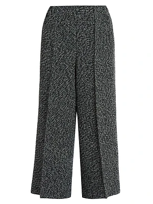 Warm Pleats Woven Straight-Leg Pants