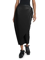 Vigor Pleats Solid Midi-Skirt