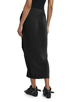 Vigor Pleats Solid Midi-Skirt