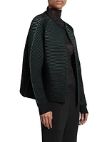 Circle Wool-Blend Knit Cardigan