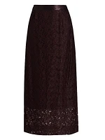 Marjorie Lace Pencil Midi-Skirt