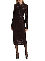 Marjorie Lace Pencil Midi-Skirt