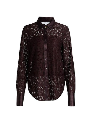 Raissa Lace Button-Up Shirt
