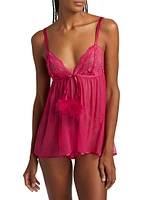 Aria Pom-Pom Trim Babydoll