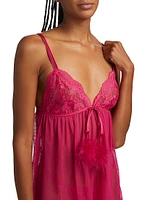 Aria Pom-Pom Trim Babydoll