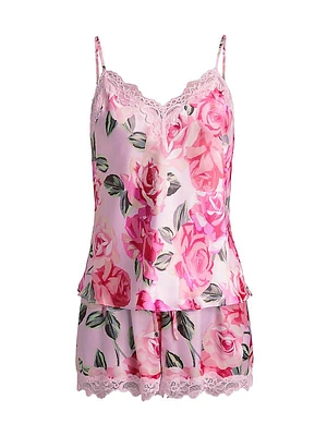 Ella Rose Satin Camisole & Short Set