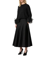 Crepe Couture Midi Skirt