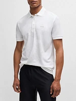 Polo Shirt with Decorative Reflective Print