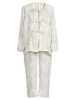 Toile Print Tie Muslin Gauze Lounge Set