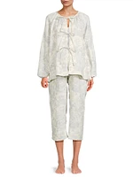 Toile Print Tie Muslin Gauze Lounge Set
