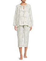 Toile Print Tie Muslin Gauze Lounge Set