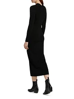 High Neck Button-Up Dress
