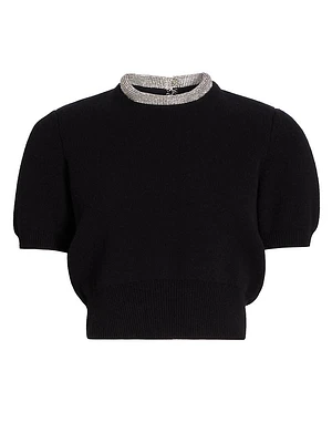Embellished Collar Top