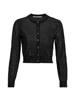 Hotfix Crystal Crop Cardigan