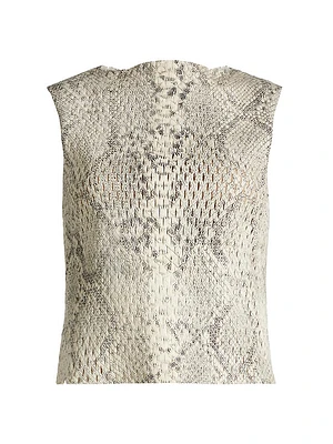 Laser-Cut Snakeprint Top