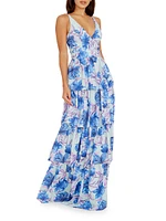 Lorain Floral Georgette Maxi Dress