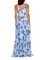 Lorain Floral Georgette Maxi Dress