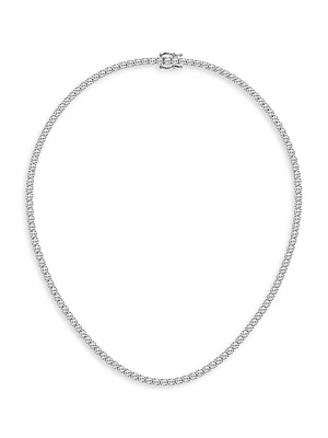 Platinum & Natural Diamond Tennis Necklace/5.00-15.00 TCW