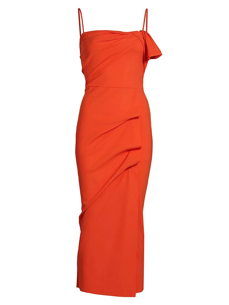 Alcendre Draped Cocktail Dress