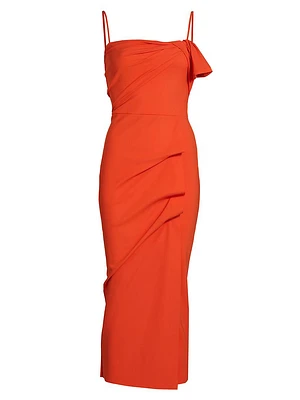 Alcendre Draped Cocktail Dress