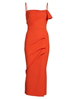 Alcendre Draped Cocktail Dress