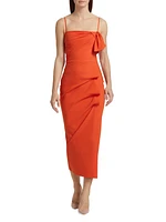 Alcendre Draped Cocktail Dress