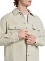 Textured Terry Double-Pocket Shirt Jacket